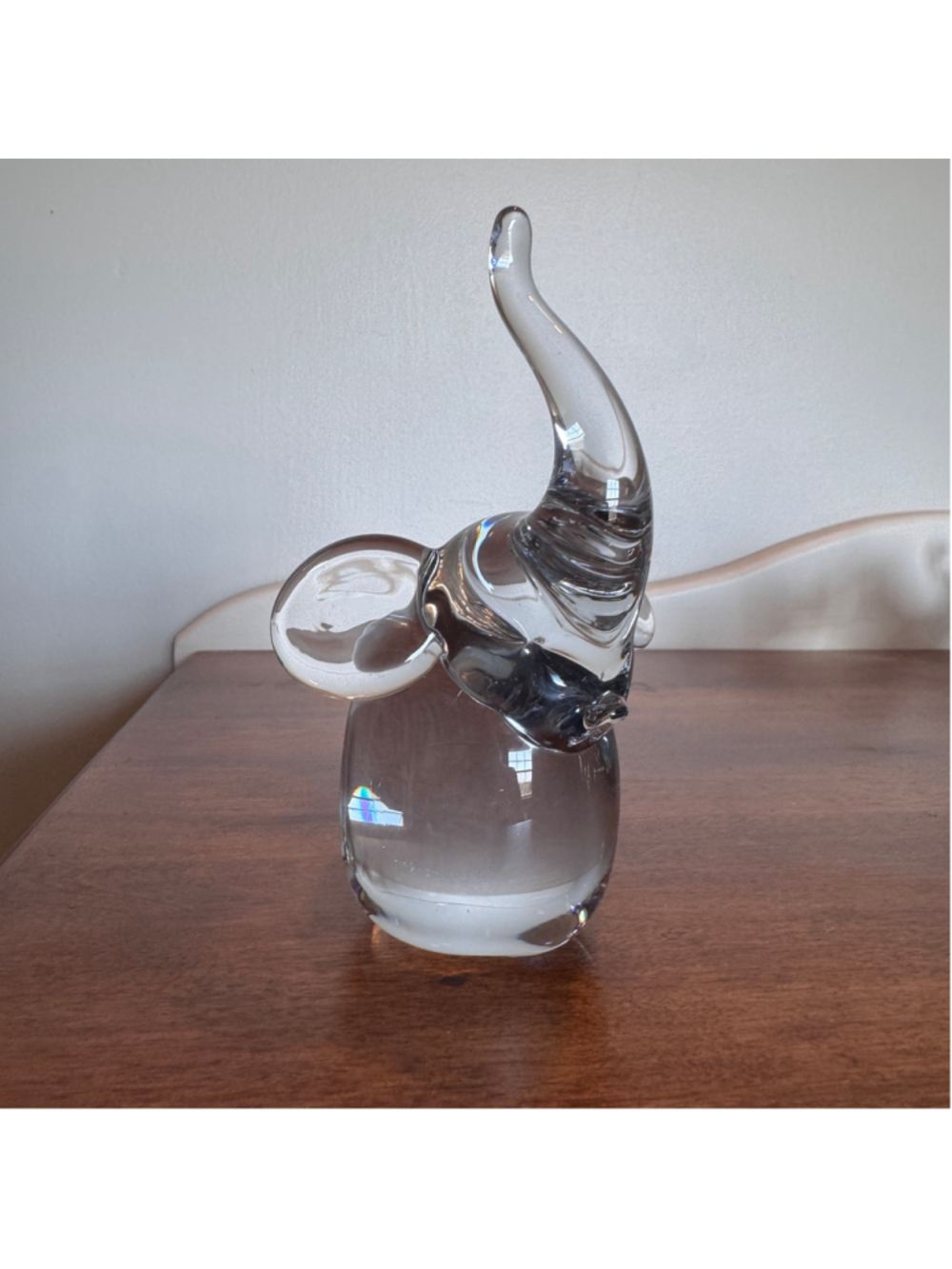27. Hand-Blown Art Glass Elephant Figurine